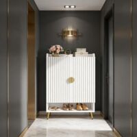 Armoire Indépendante, Rangement à Chaussures Spacieux, Meuble à Chaussures Style Moderne (Armoire uniquement)