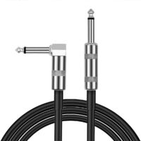 Câble d'ampli pour guitare, basse et mandoline électrique - Noir