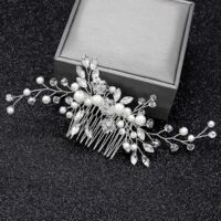 Accessoires de cheveux rétro pour femmes : peigne de mariée, bijoux en perles, ornements de cheveux pour femmes