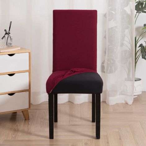 Housse de Chaise Universelle Tissu Respirant et Antidérapant Lavable en Machine pour Salon Jardin Bureau Protection Contre Taches et Usure-Couleur Unie Moderne (1/5)