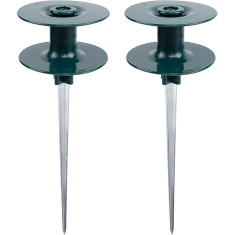 Nazalus-Vente chaude-Piquet de guidage de tuyau d'arrosage, piquet en métal robuste en zinc antirouille, dessus rotatif vert foncé très résistant, garde le tuyau d'arrosage hors des parterres de fleur