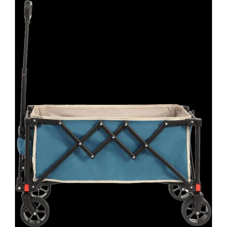 Chariot pliant, chariot pliant à roues tout-terrain, chariot de jardin robuste avec poignée réglable, chariot multifonctionnel d'extérieur, idéal pour le camping, le shopping, (1/5)