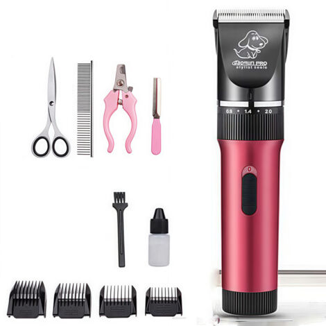 Tondeuse à poils d'animaux, professionnelle, ultra silencieuse, rechargeable, sans fil, pour chat et chien, rasoir professionnel