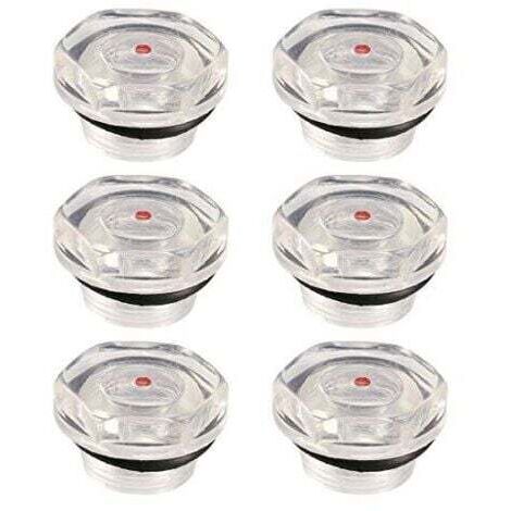 Viseur de niveau d'huile pour compresseur d'air – Lot de 6 voyants – Plastique transparent – Filetage 20mm – Indicateur de liquide