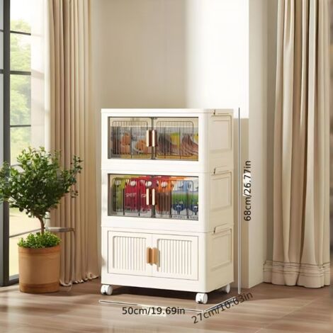 Meuble à thé 3 étages design élégant, structure stable gain de place, rangement ordonné pour vaisselle et accessoires de thé adapté au salon et cuisine.