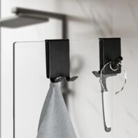 Deux crochets pour les cabines de douche, porte-serviettes avec coussinet en mousse EVA.