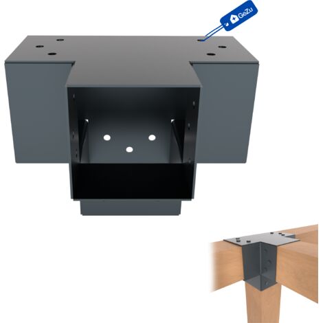 Connecteur de poteau 4D en X 91 x 91 mm – Support pergola robuste ...