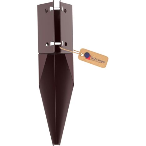 Pied de poteau réparation spur 75 x 75 mm revêtement poudre – éperon de réparation pour poteau de clôture – GeZu Impex (1/5)