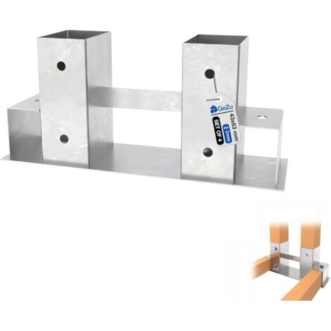 Lot de 2 Support d’empilage bois de chauffage galvanisé à chaud 62 x 83 mm – support empilable cheminée – GeZu Impex (1/5)
