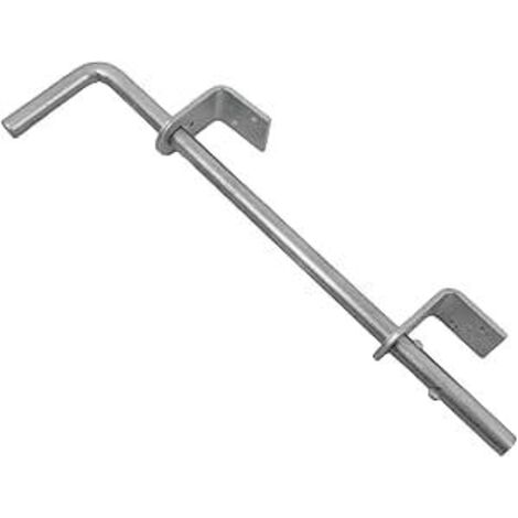 Lot de 2 Verrous de porte – Diamètre 16 mm – Longueur 400 mm – Galvanisés à chaud – Targettes robustes avec pêne coulissant – Loquets de sécurité pour portes et portails – GeZu Impex