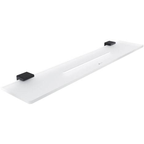 Nimco Kibo étagère de salle de bain avec trous, noir mat, 60 cm Ki-X460-90 (1/3)