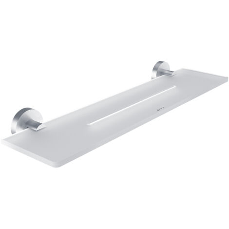 Nimco Unix, étagère de salle de bain en acier inoxydable avec trous, acier inoxydable brossé, 50 cm UNM X45 (1/3)