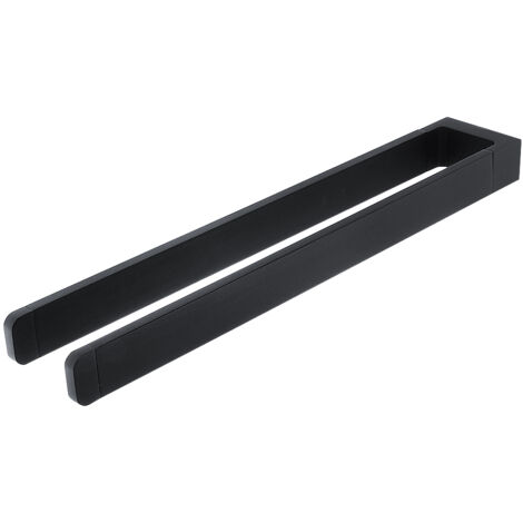 Porte-serviettes 2 Barres Fixes, L. 37 Cm, Noire Mate, Maya Nimco (1/4)