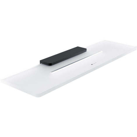 Nimco Maya étagère de salle de bain avec trous, noir mat, 40 cm MAC X440-90 (1/3)