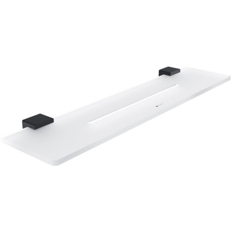 Nimco Kibo étagère de salle de bain avec trous, noir mat, 50 cm Ki-X450-90 (1/3)