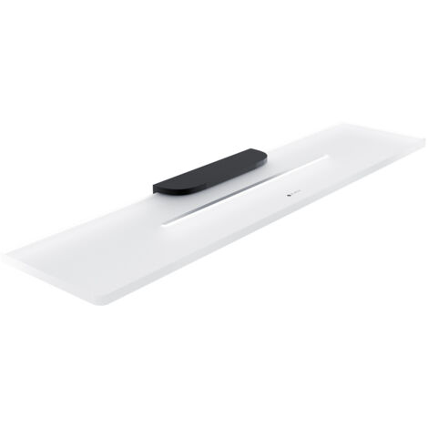 Nimco Nikau étagère de salle de bain avec trous, noir mat, 50 cm NKC X450-90 (1/3)
