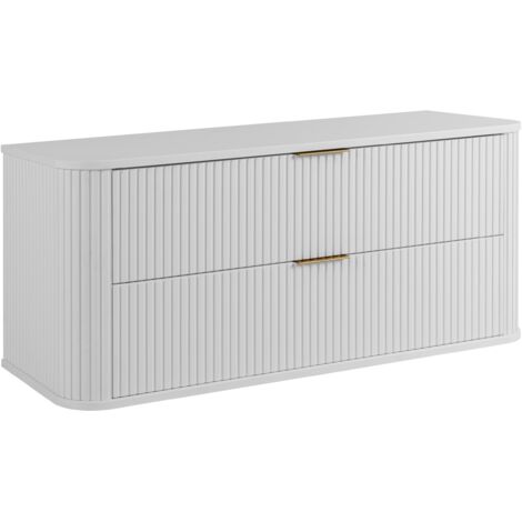 Meuble sous vasque à suspendre GLAMOUR BLANC 120 cm (1/5)