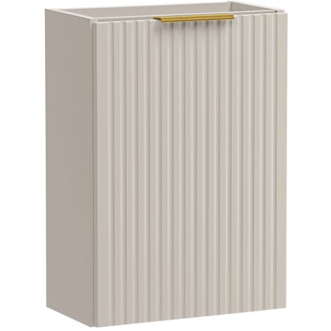 Furnidea - Meuble lave main à suspendre ADEL CACHEMIRE 40 cm - Une porte - Façades rainurées