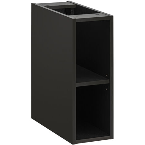 Etagère - extension de salle de bain suspendue XILO NOIR 20 cm - style industriel (1/5)