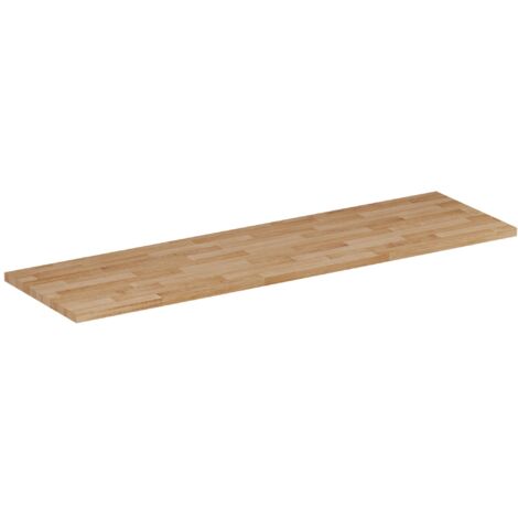 Furnidea - Plan de travail en bois chêne massif naturel 160 cm pour meuble de salle de bain