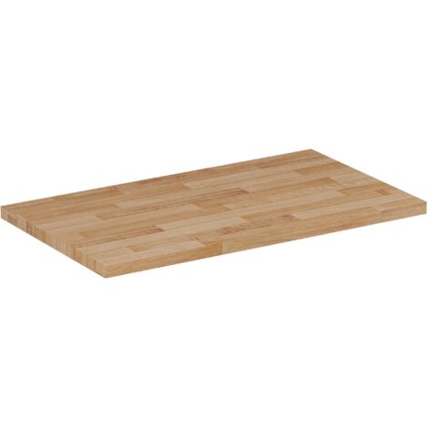 Furnidea - Plan de travail en bois chêne massif naturel 80 cm pour meuble de salle de bain (1/5)