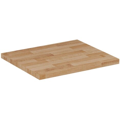 Furnidea - Plan de travail en bois chêne massif naturel 50 cm pour meuble de salle de bain (1/5)