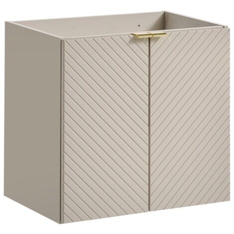Meuble suspendu sous vasque avec 2 portes VIVA CACHEMIRE 60 cm (1/5)