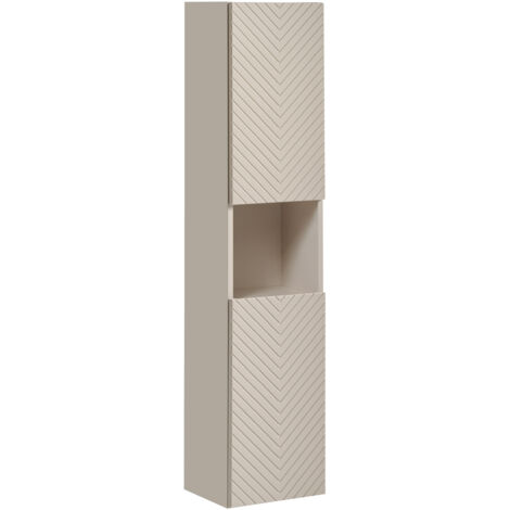 Meuble colonne de salle de bain suspendu VIVA CACHEMIRE 30 x 140 cm (1/5)