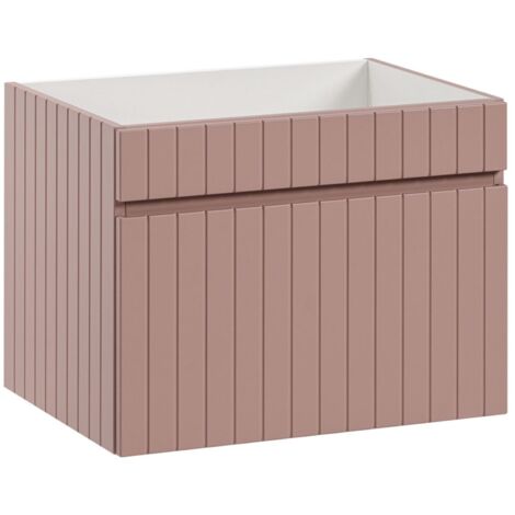 Meuble sous vasque suspendu ICONIC rose 60 cm (1/5)