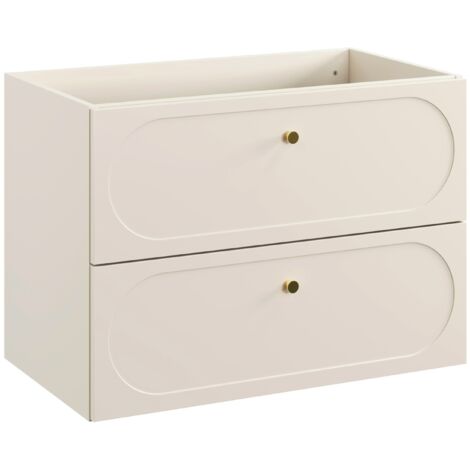 Meuble suspendu sous lavabo DONNA SAND beige 80 cm (1/5)