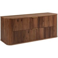 Meuble sous-vasque à suspendre GLAMOUR coloris noyer foncé 120 cm