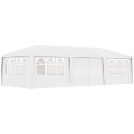 Vidaxl – Tente de réception 4x9 m avec parois latérales – 90 g/m² polyéthylène résistant aux UV et à l'eau – Cadre acier anti-rouille (1/7)