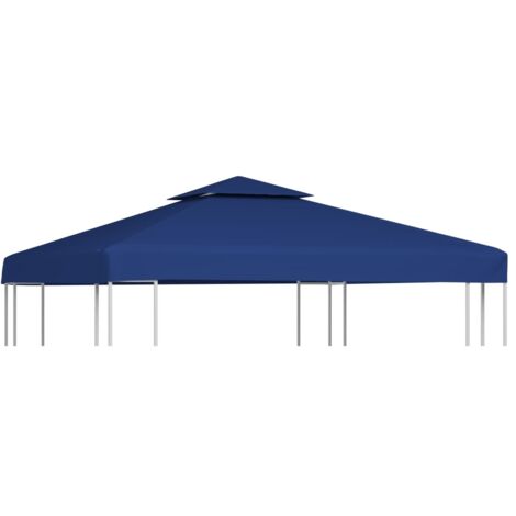 vidaXL Recouvrement de remplacement d'auvent 310 g/m² 3x3 m Bleu foncé