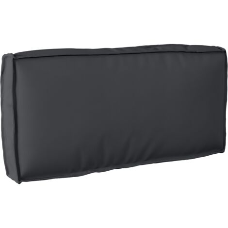 Coussin de palette pour dossier Noir 80x40x12 cm Tissu Oxford