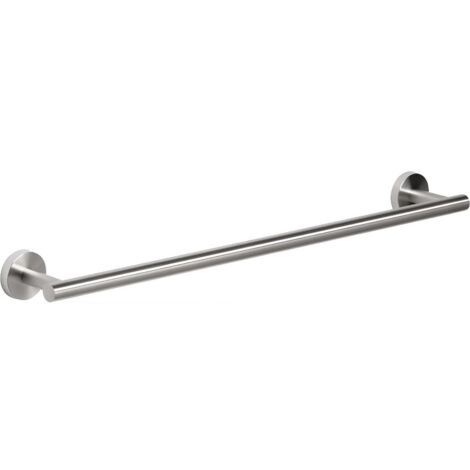 TOJ Living Barre porte-serviettes – Support mural salle de bain – Acier inoxydable – 60 cm – argent (1/5)