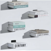 TOJ Living Étagères murales invisibles pour livres – Lot de 3 – Étagères flottantes – noir