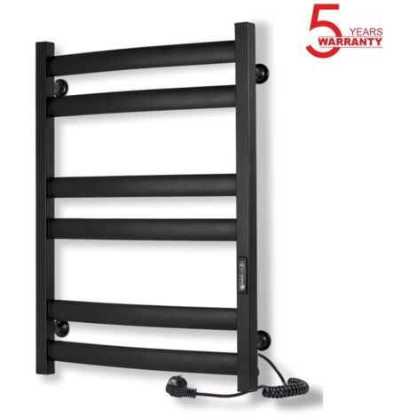 ESIP Sèche-Serviettes électrique, Noir Chauffe-Serviettes Intelligent à température constante, 450x720mm,température réglable,Affichage LED,Protection Contre Les fuites