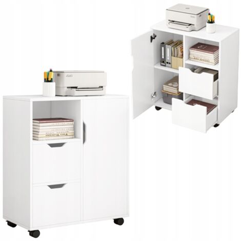 Tisch, Standschrank, Druckerständer, Regal, modern, 3 Fachböden, 60 cm