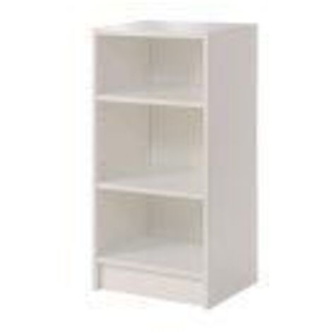Timber Art Design – White small narrow bookcase – Compact slim storage unit with adjustable shelves – Space-saving design for narrow areas – 40cm width, 80cm height (1/4)