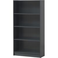 Dark Grey Tall Bookcase With Adjustable Shelves Modern Storage Unit In 6 Colours