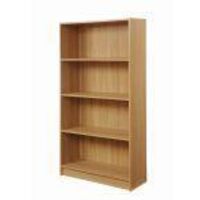 Beech Tall Bookcase With Adjustable Shelves Modern Storage Unit In 6 Colours