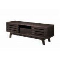TV Cabinet with Sliding Doors in Wenge Dark Oak Wood Effect Traditional Storage