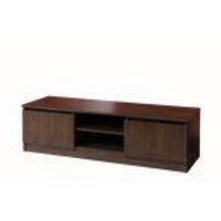 Modern TV Cabinet Media Unit with Storage in Walnut Brown