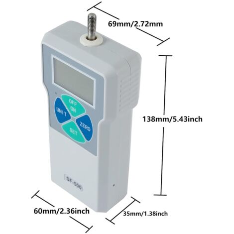 Dynamomètre Numérique 500N Portable | Écran Rétroéclairé, 3 Modes De Mesure, Conversion D'unités, Idéal Pour Tests Industriels - 3