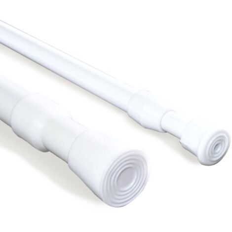 Lot de 3 barres de serrage extensibles - Sans perçage - Pour store, armoire, projets de bricolage - Blanc - 30 à 50 cm - Diamètre : 13 mm