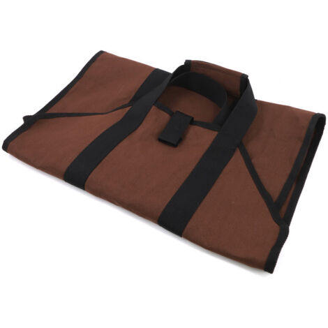 Support à Bois (porte-bûches) Robuste En Toile Utica - Noir - Intérieur/Extérieur