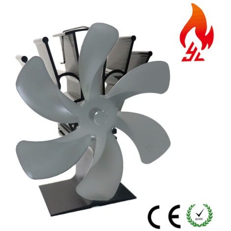 Ventilateur de poêle 6 lames à économie de carburant alimentées par la chaleur - bronze (1/3)