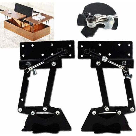 Charnière de Table pour Café Lift Up Ressort Charnière à Ressort de Table Basse 1 Paire 50kg/100lb Cadre de Levage de Table Basse élévatrice à Ressort Pneumatique Multifonctionnel pour Table Basse