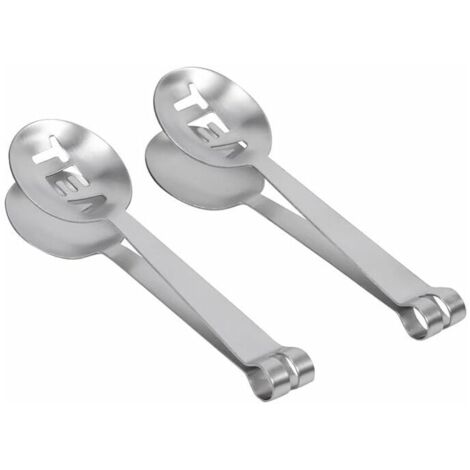 2 pièces 12 cm léger en acier inoxydable sachet à thé pince presser filtre poignée maison cuisine artisanat outils (1/5)