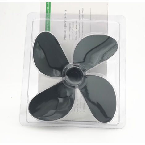 Accessoires de ventilateur de cheminée épaissi, lame de ventilateur en alliage d'aluminium, lame de chauffage à 4 feuilles (1/2)